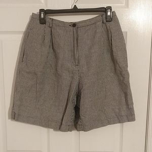 Vintage Checkered Mid-Thigh Length Shorts
